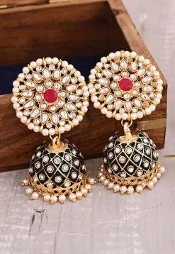 Meenakari Jhumka Style Earrings