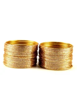 Metallic Bangle Set in Golden