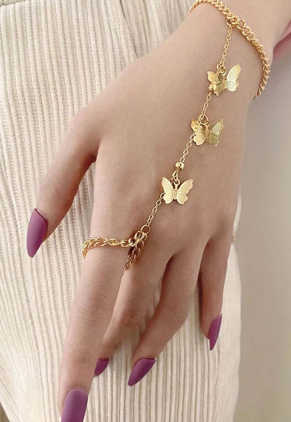 Metallic Haath Phool