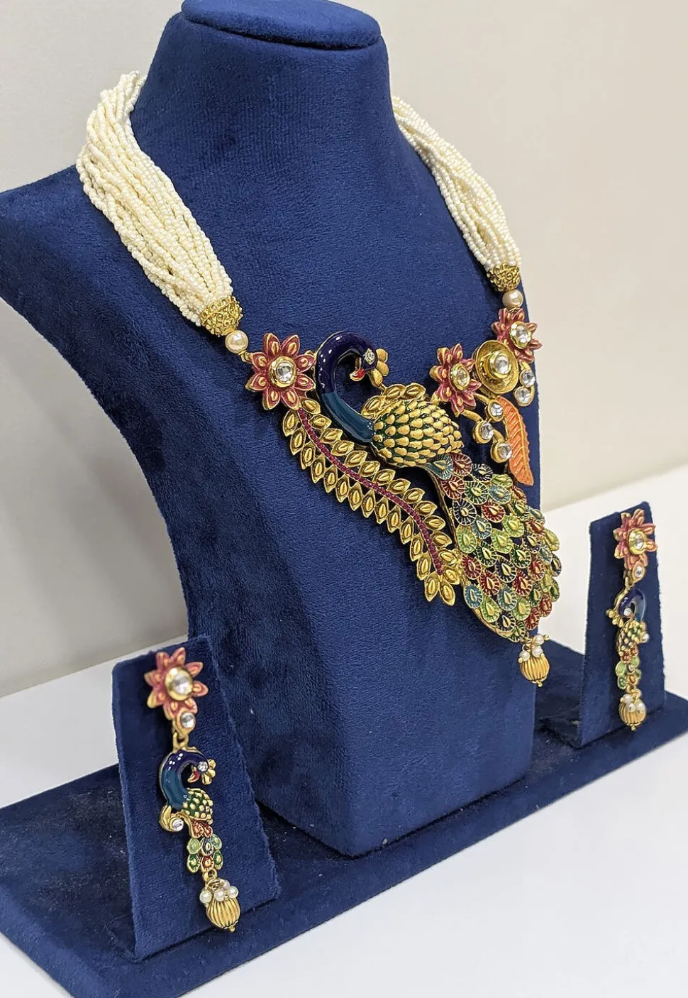 Mint Meenakari Necklace Set