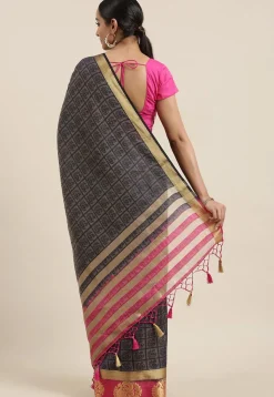 Mysore Silk Saree in Navy Blue