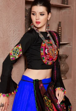 Navratri Special Art Silk Lehenga in Royal Blue