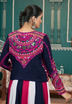 Navratri Special Viscose Rayon Lehenga in Multicolor