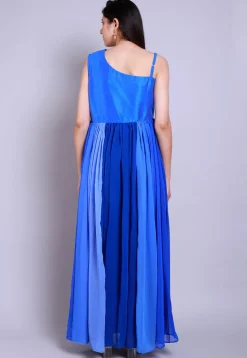 Ombre Georgette Gown in Blue