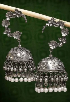 Oxidised Jhumka Style Earrings
