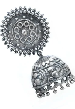 Oxidised Jhumka Style Earrings
