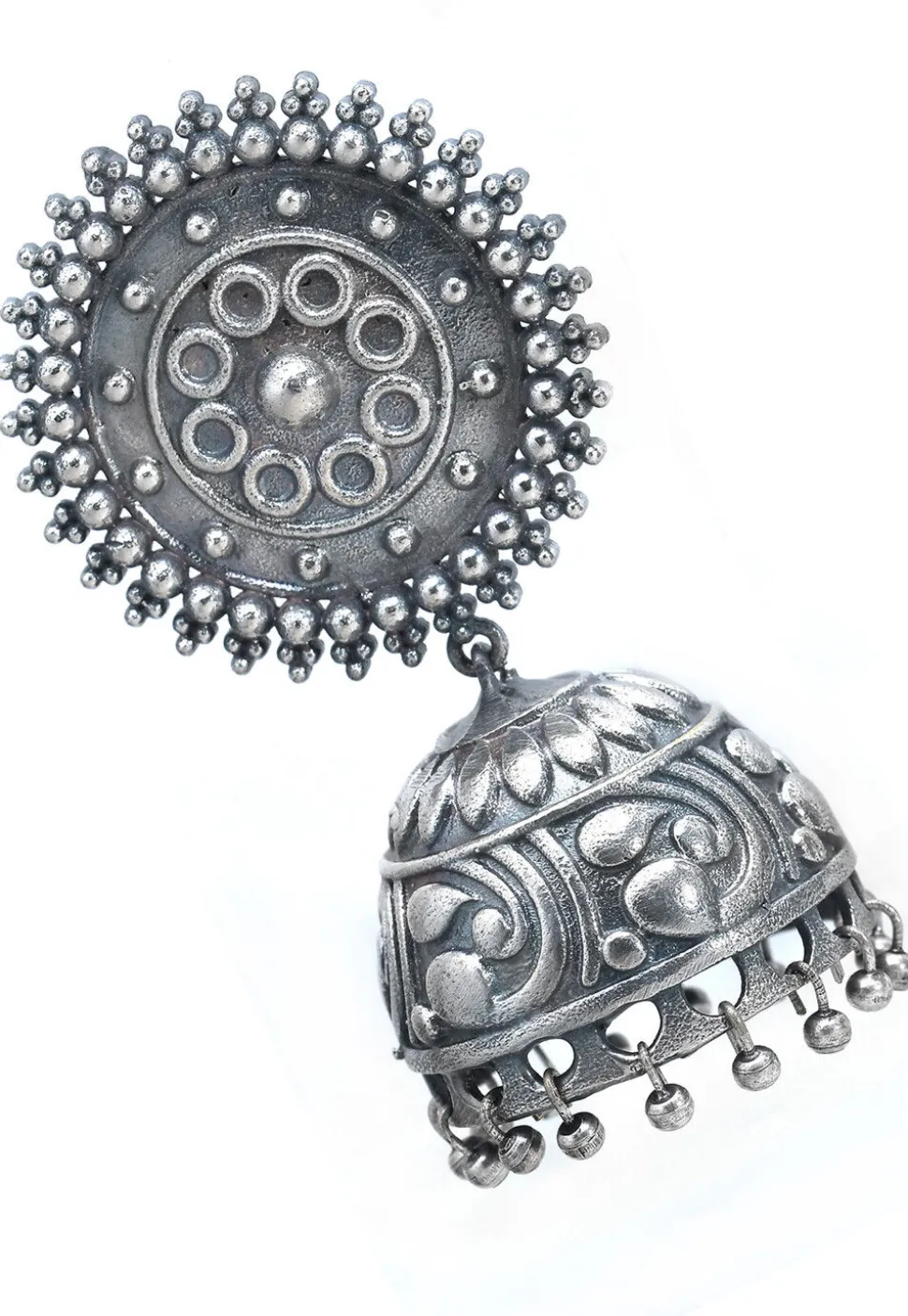 Oxidised Jhumka Style Earrings