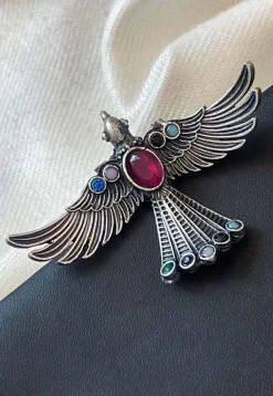 Oxidised Stone Studded Adjustable Ring
