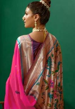 Paithani Saree in Fuchsia