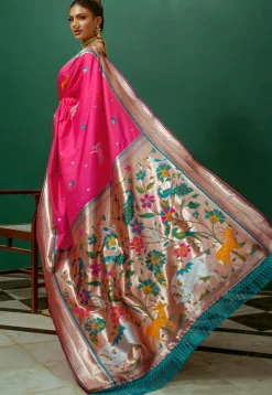 Paithani Saree in Fuchsia
