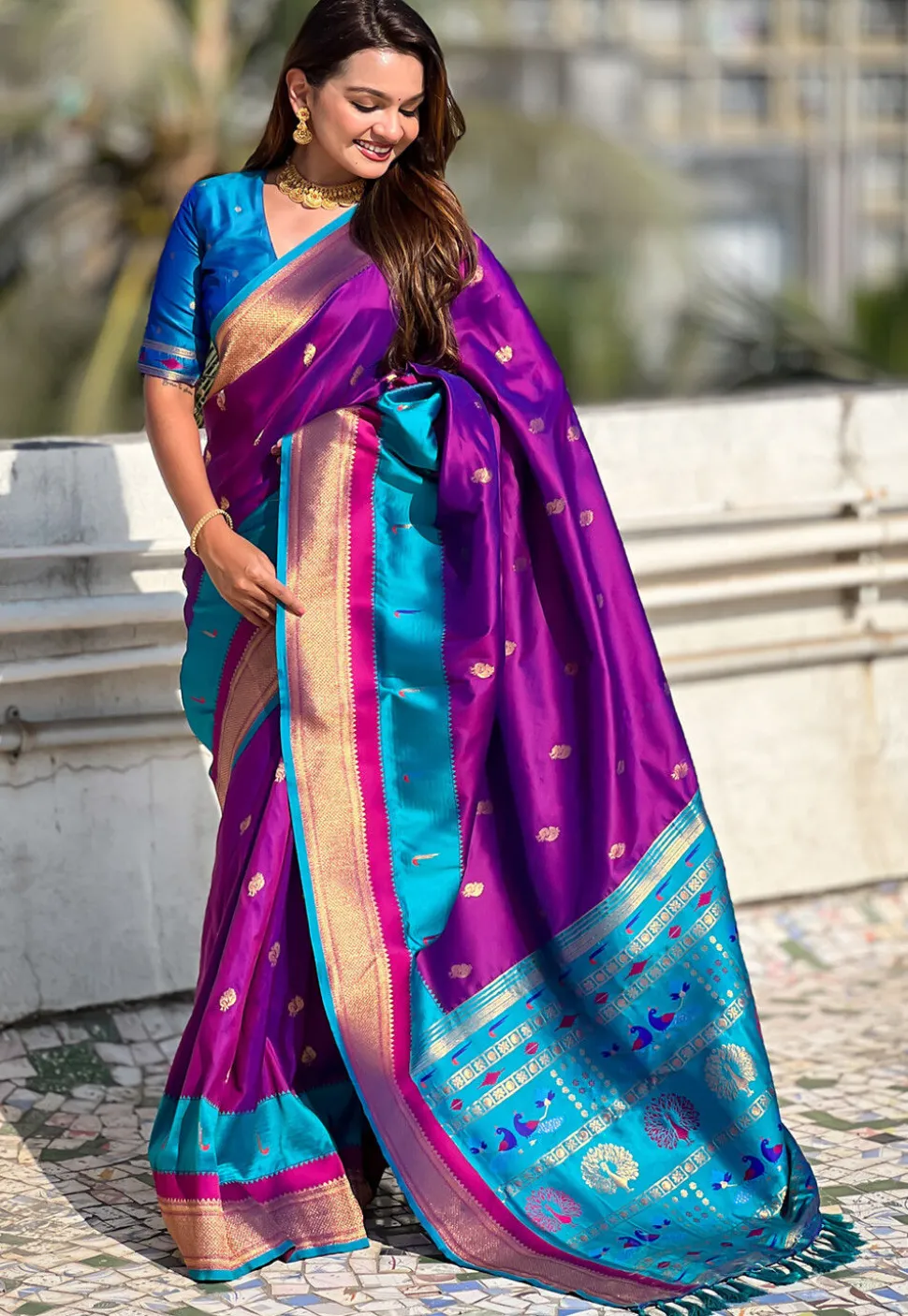 Paithani Saree in Violet