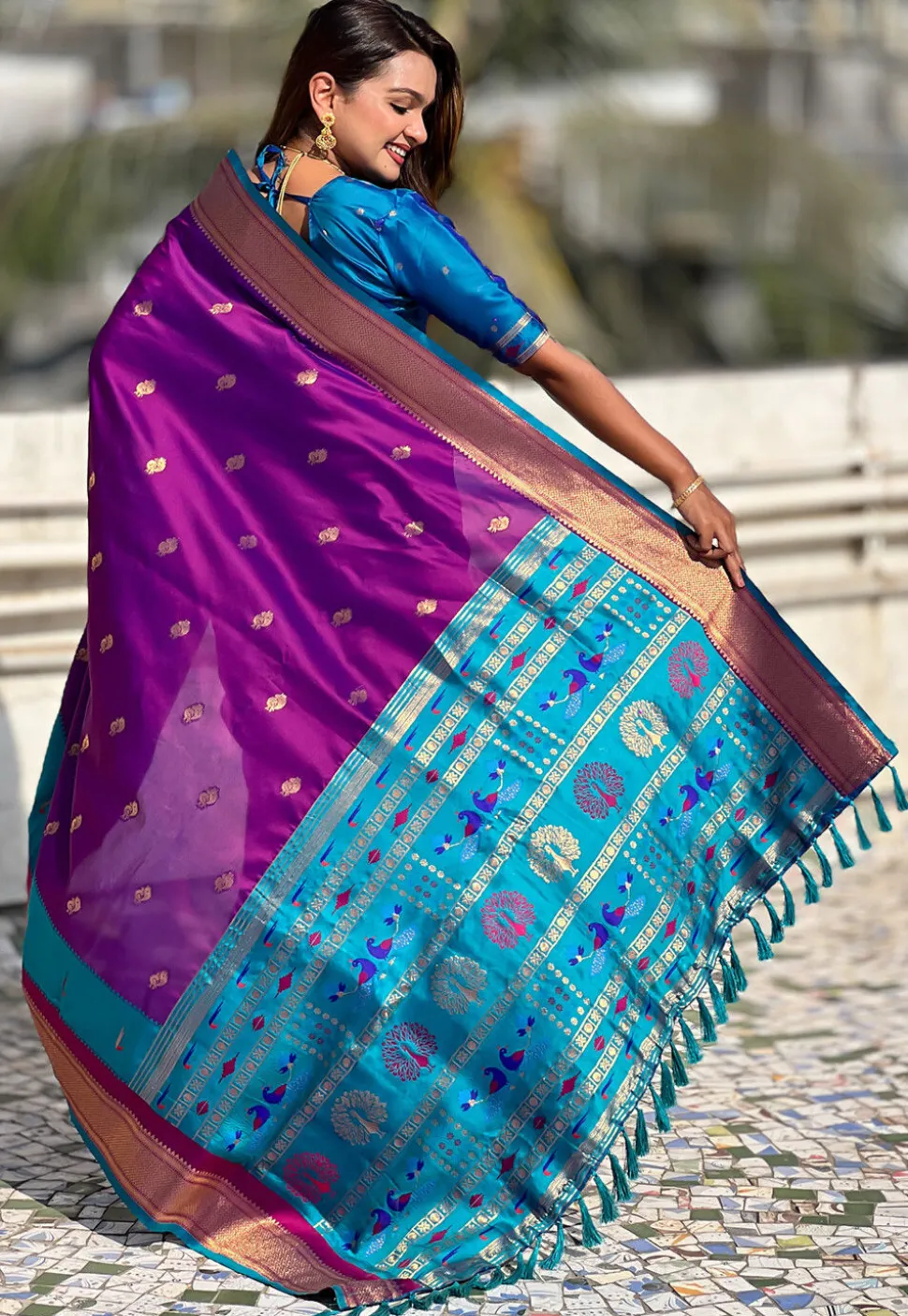 Paithani Saree in Violet