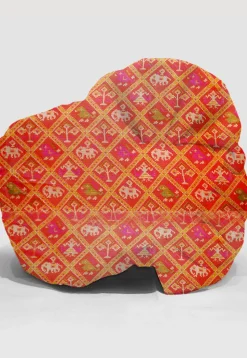 Patola Printed Kota Silk Unisex Turban in Orange