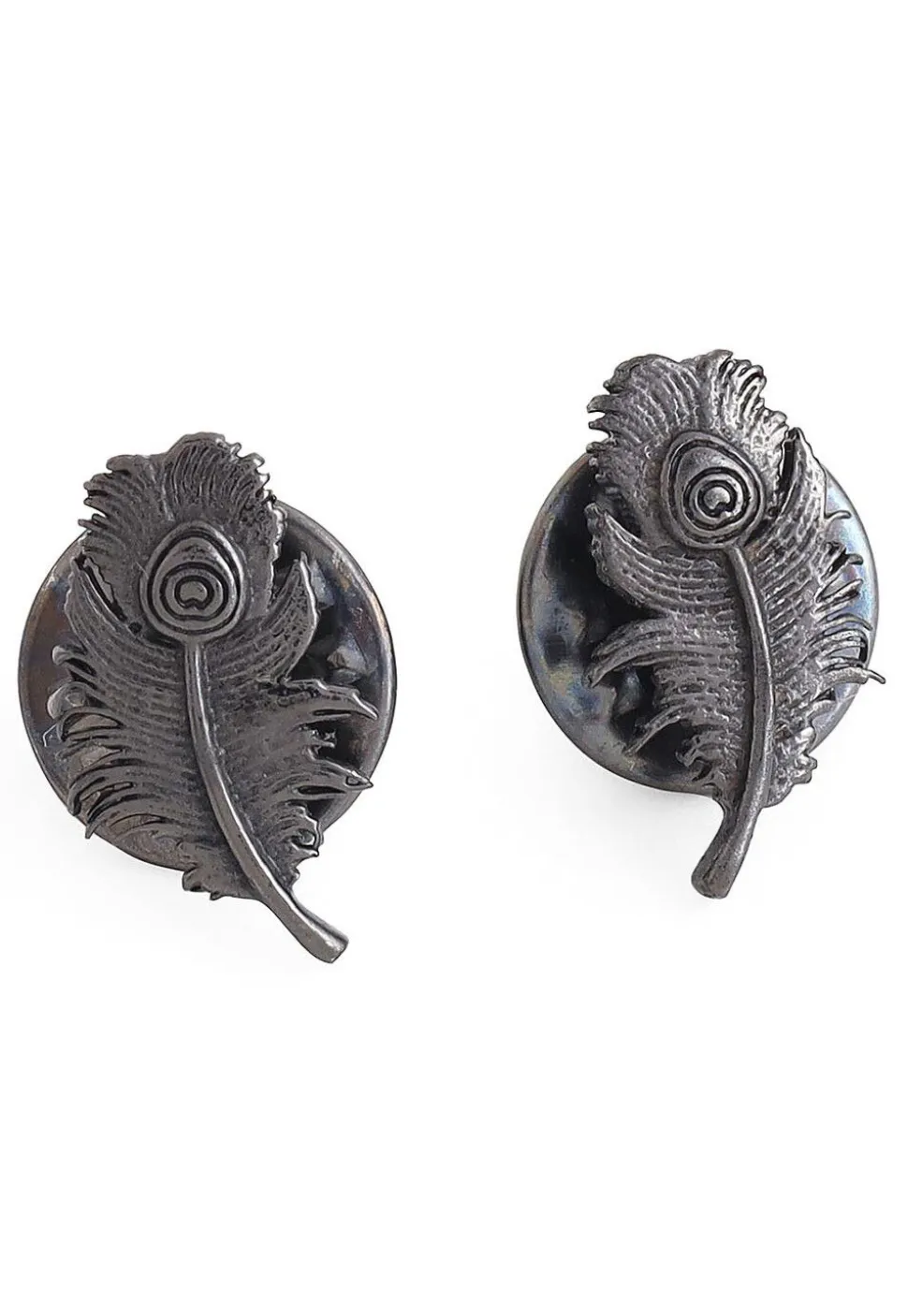 Peacock Grace Metallic Collar Tips