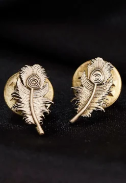 Peacock Grace Metallic Collar Tips