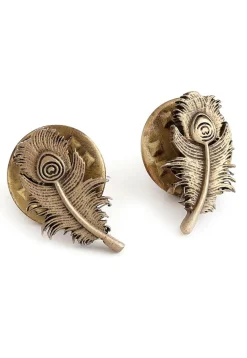 Peacock Grace Metallic Collar Tips