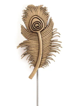 Peacock Grace Metallic Lapel Pin