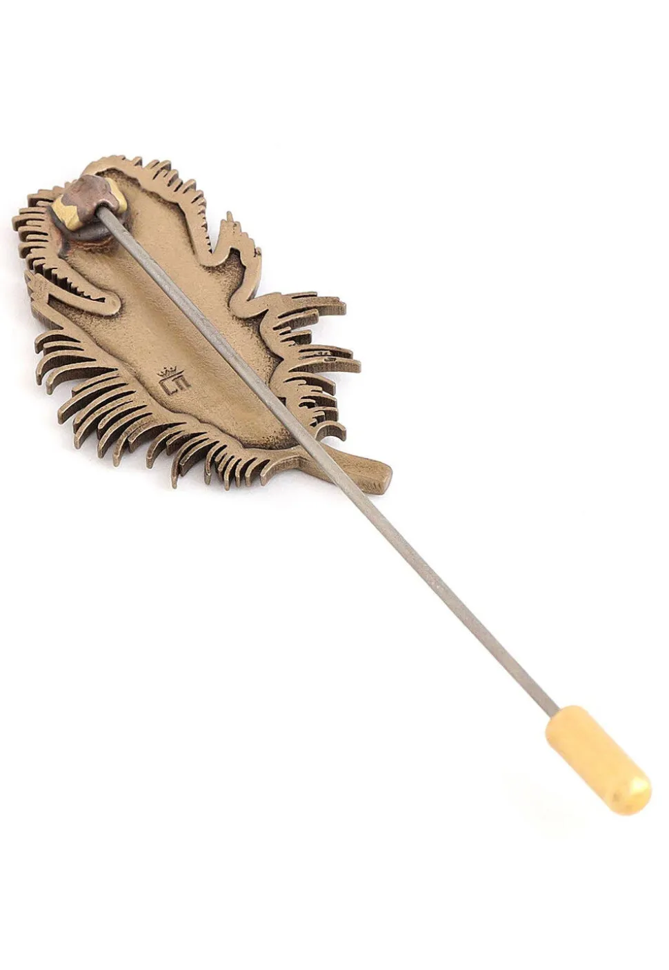 Peacock Grace Metallic Lapel Pin