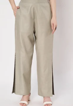 Pintucks Cotton Co Ord Set in Light Grey