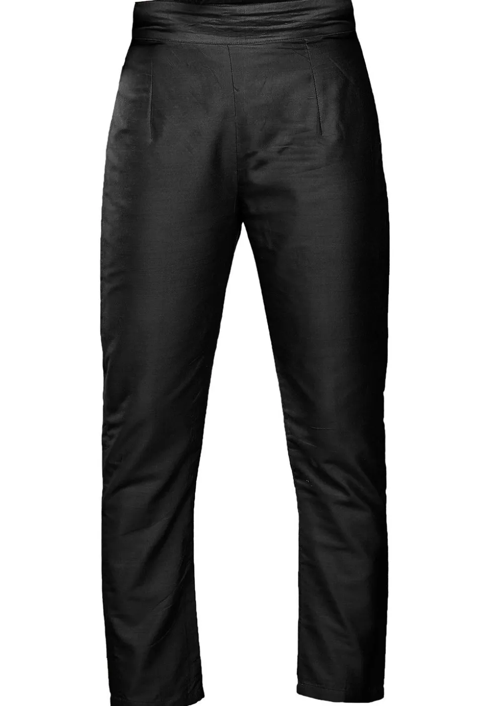 Plain Art Silk Trouser in Black