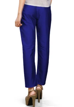 Plain Art Silk Trouser in Royal Blue