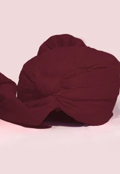 Plain Chanderi Cotton Turban in Maroon