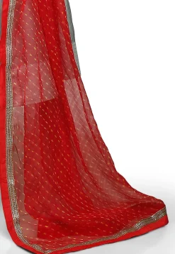 Plain Chanderi Silk Anarkali Suit in Grey