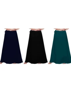 Plain Combo of Cotton Petticoats in Multicolor