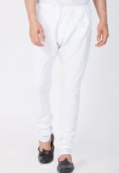 Plain Cotton Churidar in White