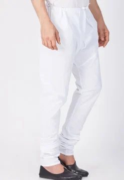 Plain Cotton Churidar in White