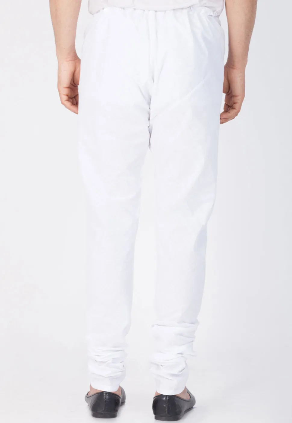 Plain Cotton Churidar in White