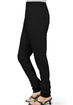 Plain Cotton Churidar in Black