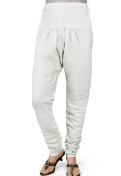 Plain Cotton Churidar in Off White