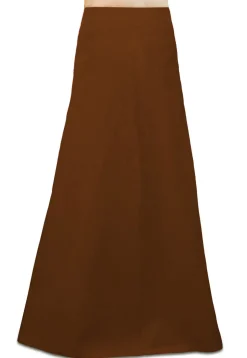 Plain Cotton Petticoat in Brown