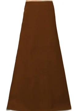 Plain Cotton Petticoat in Brown