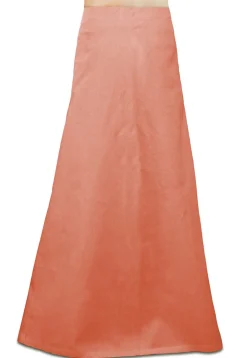 Plain Cotton Petticoat in Peach