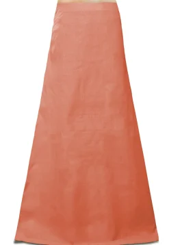 Plain Cotton Petticoat in Peach