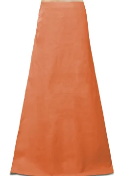Plain Cotton Petticoat in Dark Peach