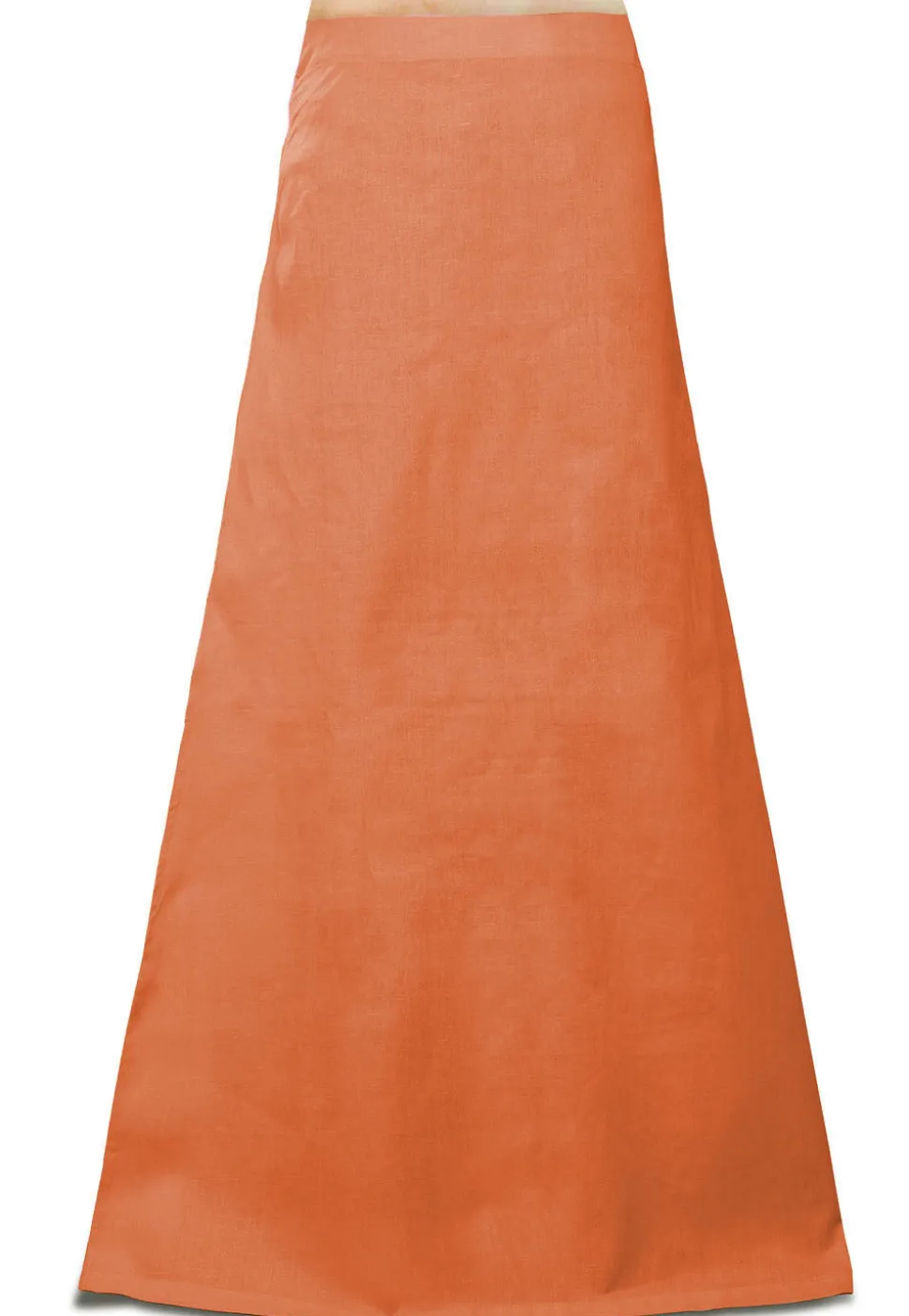 Plain Cotton Petticoat in Dark Peach