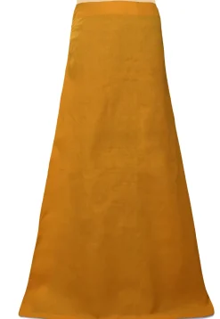 Plain Cotton Readymade Petticoat in Mustard