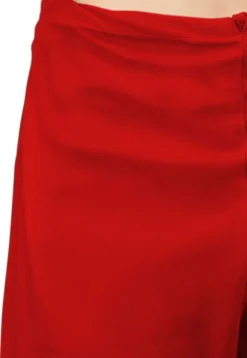 Plain Cotton Silk Churidar in Red