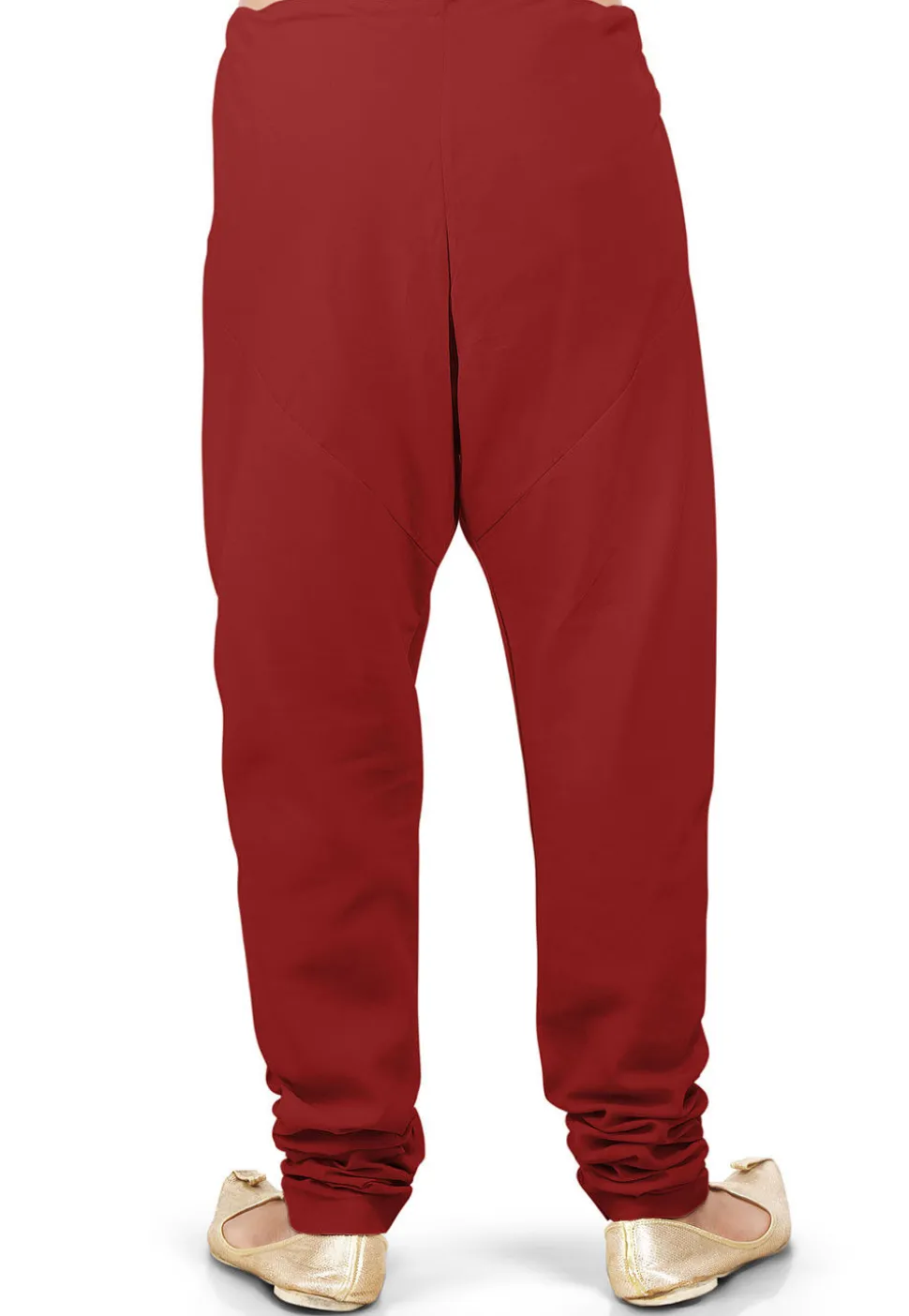 Plain Cotton Silk Churidar in Maroon