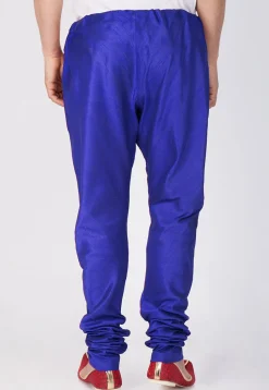 Plain Cotton Silk Churidar in Royal Blue