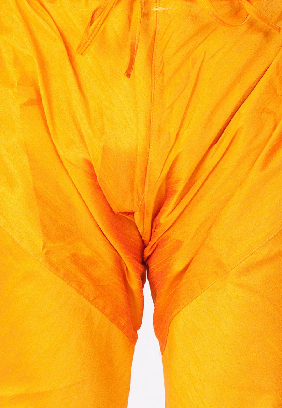Plain Cotton Silk Churidar in Orange