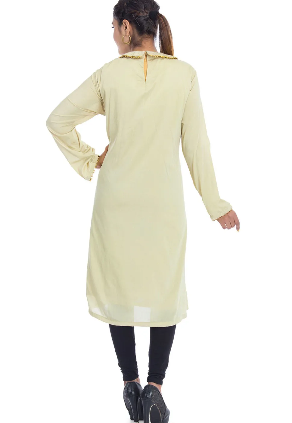 Plain Crepe Tunic in Light Green