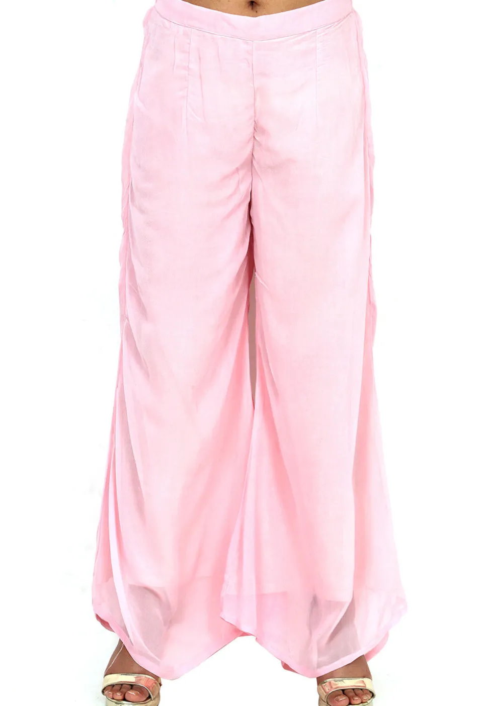 Plain Georgette Palazzo in Baby Pink