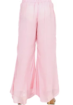 Plain Georgette Palazzo in Baby Pink