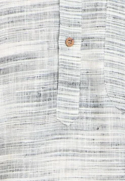 Plain Handloom South Cotton Slub Kurta in Grey and Off White