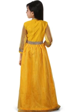 Plain Net Gown in Yellow