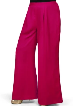 Plain Rayon Palazzo in Fuchsia